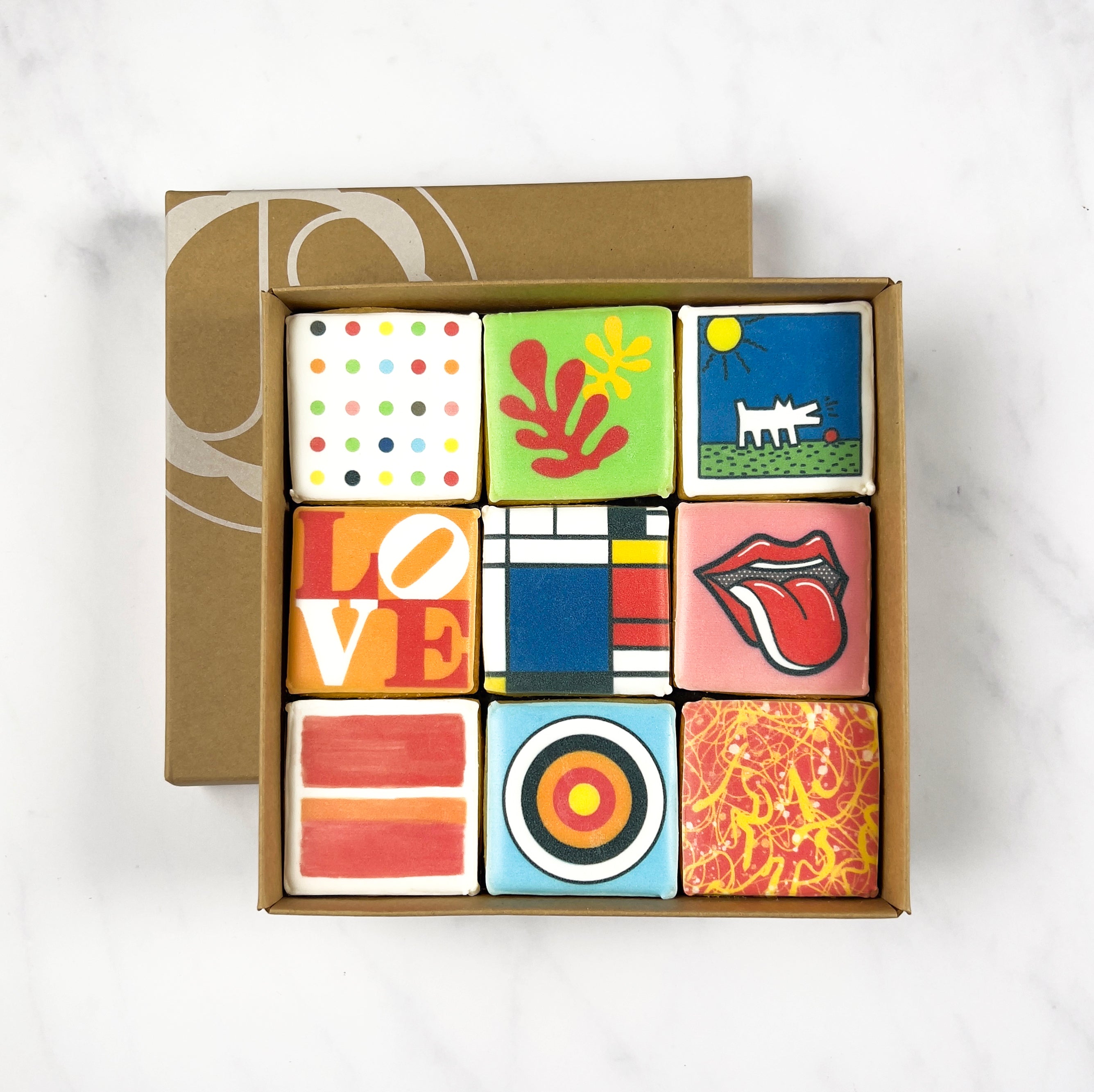 Modern Art Tile Biscuit Box